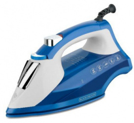Black & Decker Plancha Vapor P7264, 1250W, 100ml, Azul/Blanco 