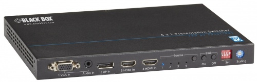 Black Box Adaptador Display Port/HDMI/DVI/VGA, 5 Puertos, Negro 