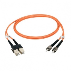 Black Box Cable Fibra Óptica Dúplex Multimodo LC Macho - SC Macho, 1 Metro, Naranja 