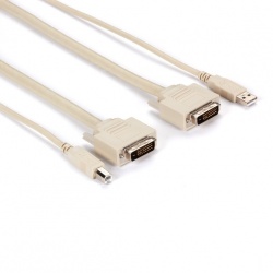 Black Box Cable KVM USB A/DVI-D Macho - USB B/DVI-D Macho, 4.5 Metros, Beige 