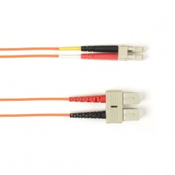 Black Box Cable Fibra Óptica SC Macho - LC Macho, 2 Metros, Naranja 