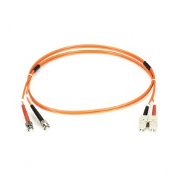 Black Box Cable Fibra Óptica ST Macho - SC Macho, 2 Metros, Naranja 