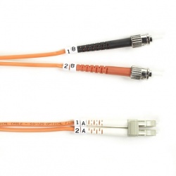 Black Box Cable Fibra Óptica ST Macho - LC Macho, 10 Metros, Naranja 