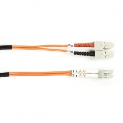 Black Box Cable Fibra Óptica OFC SC Macho - LC Macho, 10 Metros, Naranja 