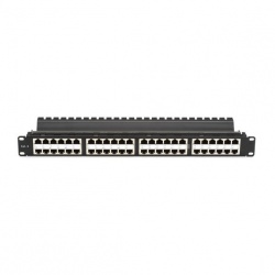 Black Box Panel de Parcheo SpaceGAIN Cat6 de 48 Puertos, RJ-45, 1U, Negro 