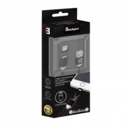 Blackpcs Cable de Carga Lightning Macho Magnético - USB A Macho, 1 Metro, Negro, para iPod/iPhone/iPad 