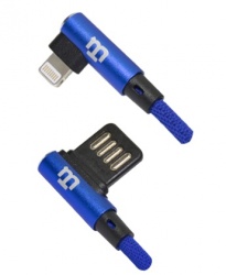 Blackpcs Cable de Carga Lightning Macho - USB-A Macho, 1 Metro, Azul, para iPod/iPhone/iPad/Android 