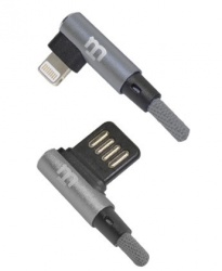 Blackpcs Cable de Carga Lightning Macho - USB A Macho, 1 Metro, Gris, para iPod/iPhone/iPad/Android 