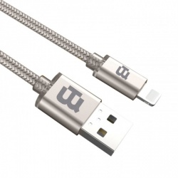 Blackpcs Cable CAGYLT2M-3 USB A Macho - Lightning Macho, 2 Metros, Plata 