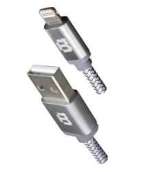 Blackpcs Cable de Carga Lightning Macho - USB A Macho, 3 Metros, Plata, para iPod/iPhone/iPad/Android 