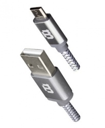 Blackpcs Cable USB A Macho - Micro-USB A Macho, 2 Metros, Plata 
