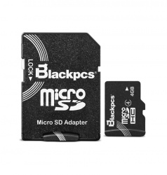 Memoria Flash Blackpcs MM4101, 4GB MicroSDHC Clase 4, con Adaptador 
