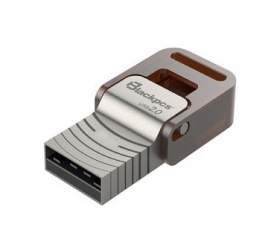 Memoria USB Blackpcs MO2O1, OTG, 16GB, USB 2.0, Plata 