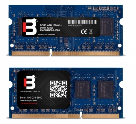 Memoria RAM Blackpcs DDR3, 1600MHz, 4GB, CL11, SO-DIMM, 1.35v 