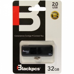 Memoria USB Blackpcs MU2101, 32GB, USB 2.0, Negro 