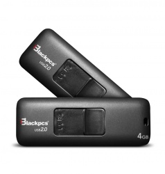 Memoria USB Blackpcs MU2101, 4GB, USB 2.0, Negro 