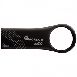 Memoria USB Blackpcs MU2102, 8GB, USB 2.0, Lectura 12MB/s, Escritura 4MB/s, Negro 
