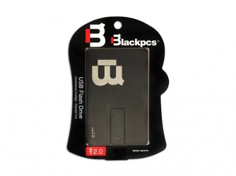 Memoria USB Blackpcs MU2105, 32GB, USB 2.0, Negro 