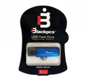 Memoria USB Blackpcs MU2107, 16GB, USB 2.0, Negro 