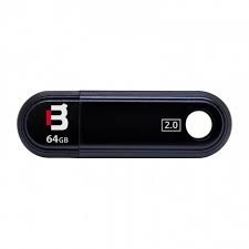 Memoria USB Blackpcs MU2109, 64GB, USB 2.0, Negro 