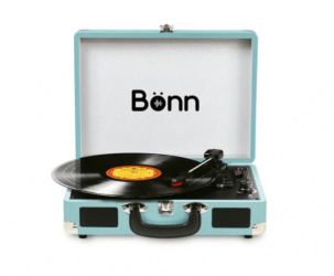 Bonn TE-001 Tornamesa, Bluetooth, Azul 