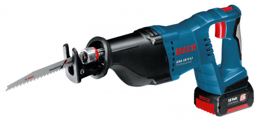 Bosch Sierra Sable GSA 18 V-LI, 18V, Inalámbrico, Azul/Negro 