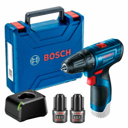 Bosch Taladro de Batería GSR 120-LI, Inalámbrico, Reversible, 3/8