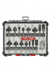 Bosch Juego de Brocas Vástago para Acero/Madera/Plástico 2607017473, 15 Piezas 