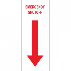 Brady Señal Apagar en Caso de Emergencia 85240, Rojo 