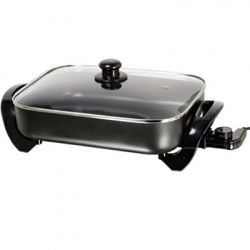 Brentwood Sartén Eléctrico SK-75, Antiadherente, Aluminio, Negro 