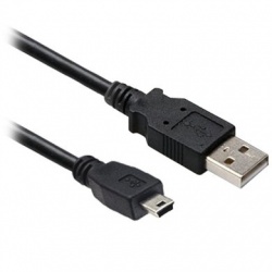 BRobotix Cable USB A Macho - Mini USB B Macho, 3 Metros, Negro 