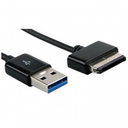 BRobotix Cable USB 3.0 Macho - USB 40p Macho, 1.5 Metros, Negro, para Tablet ASUS 