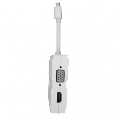 BRobotix Adaptador Mini DisplayPort - VGA/HDMI/DVI, Blanco 