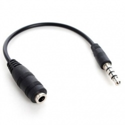 BRobotix Cable AUX 3.5mm Macho - 3.5mm Hembra, 90cm, Negro 