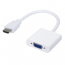 BRobotix Adaptador HDMI Macho - VGA (D-Sub) Hembra, Blanco 