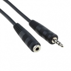 BRobotix Cable AUX 3.5mm Macho - 3.5mm Hembra, 30 Metros, Negro 