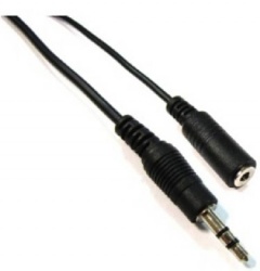 BRobotix Cable AUX 3.5mm Macho - 3.5mm Hembra, 22.5 Metros, Negro 
