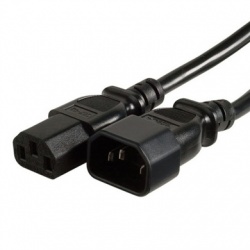 BRobotix Cable de Poder C14 Coupler - C13 Coupler, 1.80 Metros, Negro 
