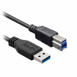 BRobotix Cable USB Macho - USB-B Macho, 30cm, Negro 