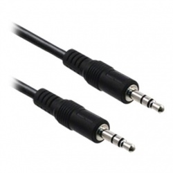 BRobotix Cable AUX 3.5mm Macho - 3.5mm Macho, 3 Metros, Negro 