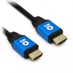 BRobotix Cable HDMI de Alta Velocidad, HDMI 1.4 Macho - HDMI 1.4 Macho, 4K, 1.8 Metros, Negro/Azul 