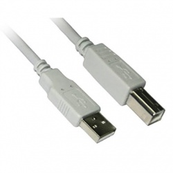 BRobotix Cable USB A Macho - USB B Macho, 4.5 Metros, Gris 