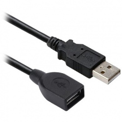 BRobotix Cable USB-A Macho - USB-A Hembra, 15 Metros, Negro 
