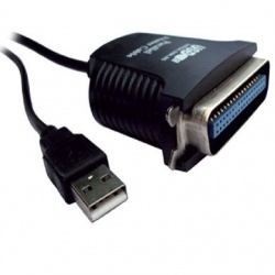 BRobotix Adaptador USB Macho - Centronics 36 pin Macho, Negro 