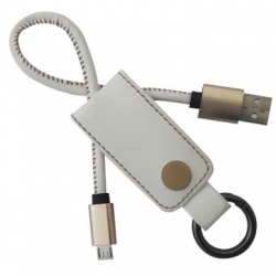 BRobotix Cable USB Macho - Micro-USB B Macho, 25cm, Blanco 