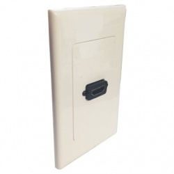 BRobotix Placa de Pared, HDMI, 1 Puerto, Blanco 