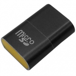 BRobotix Lector de Memoria 170188N, MicroSD, USB 2.0, Negro 