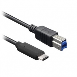 BRobotix Cable USB-B Macho - USB-C Macho, 1 Metro, Negro 