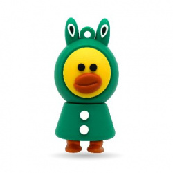 Memoria USB BRobotix 190432-46, 32GB, USB 2.0, Pollito Ranita 