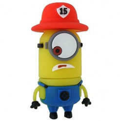 Memoria USB BRobotix, 8GB, USB 2.0, Minion Bombero I 